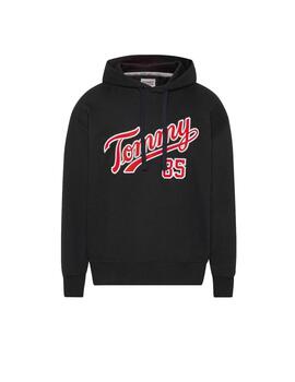 Sudadera Tommy Jeans College 85 Negra Hombre