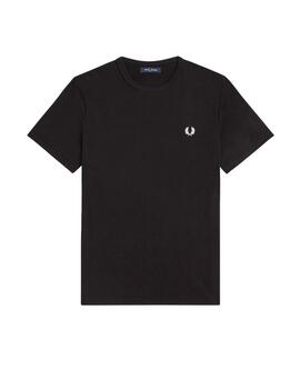 Camiseta Fred Perry Ringer Negro Hombre
