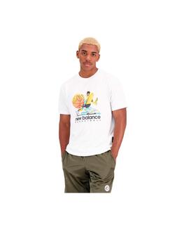 Camiseta New Balance Hoops Artist Blanca Hombre