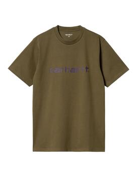 Camiseta Carhartt Script Verde Unisex
