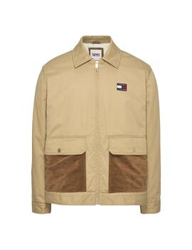 Chaqueta Tommy Jeans Workwear Beige Hombre