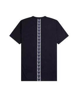 Camiseta Fred Perry Tape Detail Marino Hombre