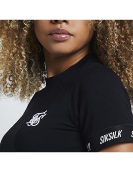 Camiseta SikSilk  Tech Negra Mujer