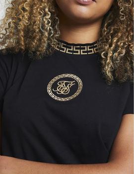 Camiseta SikSilk Luxury Negro Mujer