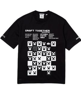 Camiseta Lacoste Minecraft Negra Unisex