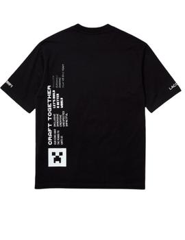 Camiseta Lacoste Minecraft Negra Unisex