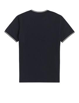 Camiseta Fred Perry Twin Tipped Marino Hombre