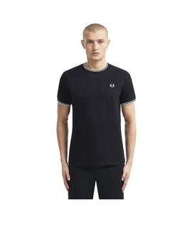 Camiseta Fred Perry Twin Tipped Marino Hombre