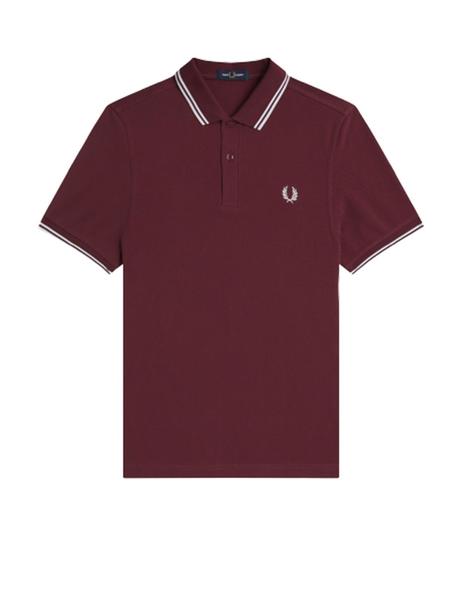 Polo Fred Perry Twin Tipped Granate Hombre