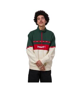 Jersey Huf Taped 1/4 Zip Blanco Hombre