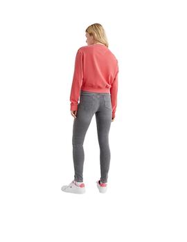 Sudadera Tommy Jeans Crop Timeless Rosa Mujer