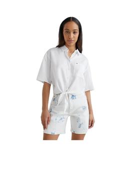 Camisa Tommy Jeans Front Tie Blanca Mujer