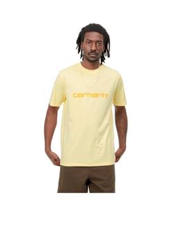 Camiseta Carhartt S/S Script Amarillo Hombre