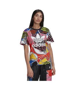 Camiseta Adidas Regular Multicolor Mujer