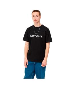 Camiseta Carhartt S/S Script Negra Hombre