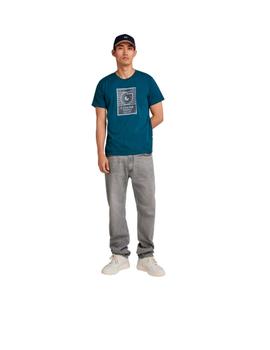 Camiseta G-Star Boxed Azul Hombre