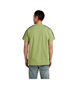 Camiseta G-Star Tape Loose Verde Hombre