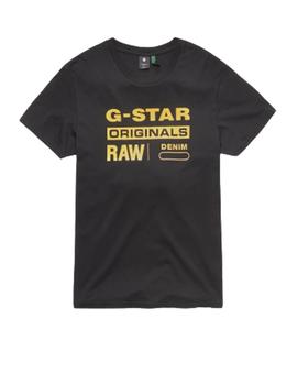 Camiseta G-Star Graphic 8 Negra Hombre