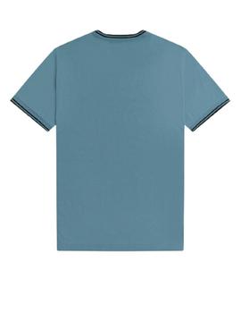 Camiseta Fred Perry Twin Tipped Azul Hombre