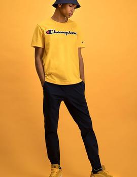 Camiseta Champion Cuello Caja Amarilla Hombre