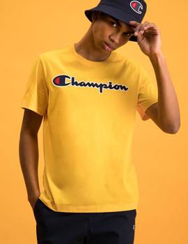 Camiseta Champion Cuello Caja Amarilla Hombre