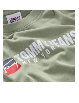 Camiseta Tommy Jeans Entry Athletics Verde Hombre