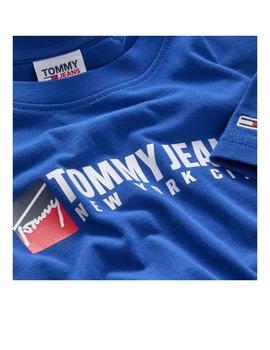 Camiseta Tommy Jeans Entry Athletics Azul Hombre