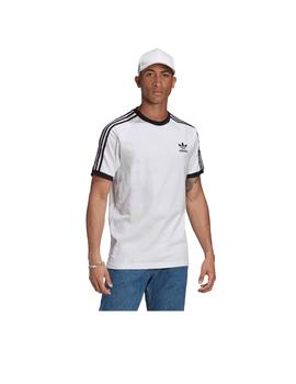 Camiseta Adidas 3 Stripes Blanco Hombre