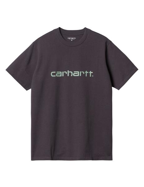 Camiseta Carhartt Wip S/S Script Gris Hombre