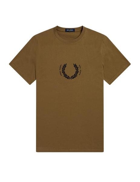 Camiseta Fred Perry Circle Branding Camel Hombre