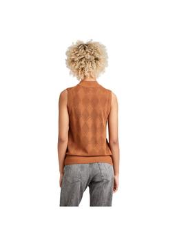 Chaleco G-Star Pointelle Camel Mujer