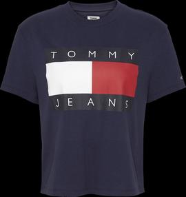Camiseta Tommy Flag Azul Mujer
