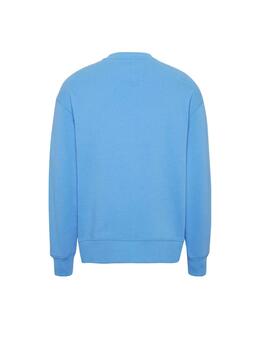 Sudadera Tommy Jeans Parche Azul Hombre