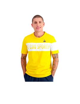Camiseta Le Coq Sportif Bat  SS N°2 Amarilla Hombr