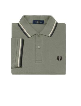 Polo Fred Perry Twin Gris Hombre