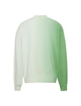Sudadera Tommy Jeans Boxy Dip Dye Signature Verde Hombre