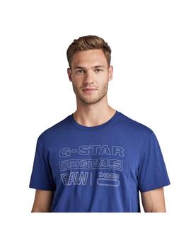 Camiseta G-Star Originals Azul Hombre