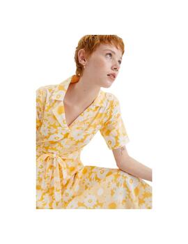 Vestido Compañía Fantástica Floral Amarillo Mujer