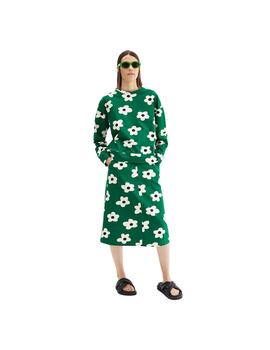 Sudadera Compañía Fantástica Floral Verde Mujer