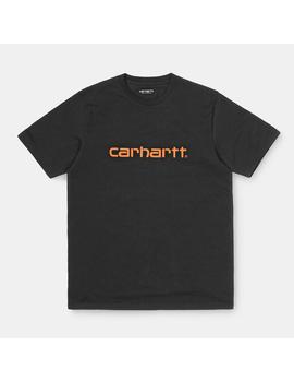 Camiseta Carhartt Script Azul Oscuro Hombre
