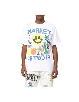 Camiseta Market Smiley Collage Blanco Hombre