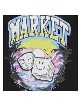 Camiseta Market Smiley Pair Of Dice Negro Unisex