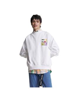 Sudadera Tommy Jeans Boxy Luxe Graphic Blanco Hombre