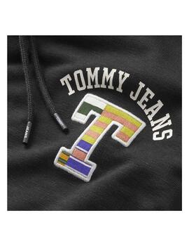 Sudadera Tommy Jeans Relax Luxe Graphic Negro Hombre