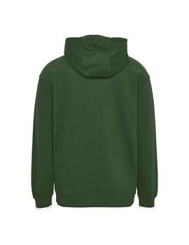 Sudadera Tommy Jeans Relax Serif Flag Verde Hombre