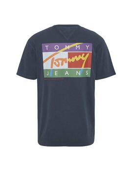 Camiseta Tommy Jeans Classic Signature Marino Hombre