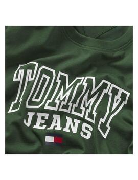 Camiseta Tommy Jeans Regular Entry Graphic Verde Hombre
