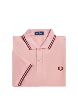 Polo Fred Perry Twin Tipped Rosa Hombre