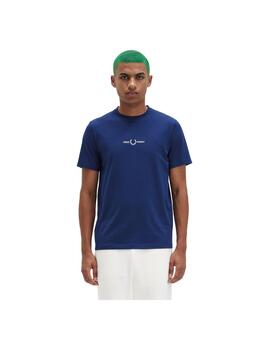 Camiseta Fred Perry Embroidered Marino Hombre