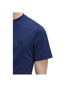 Camiseta Fred Perry Glitched Laurel Wreath Marino Hombre